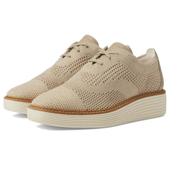 NWT Cole Haan Women's OriginalGrand Stitchlite Oxfords, Rye/Ivory Size 5 - Picture 1 of 6